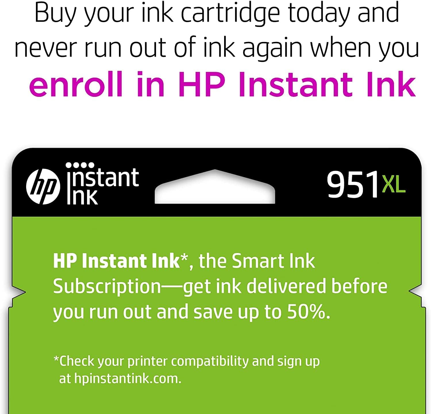 HP 951XL Cyan High-yield Ink Cartridge | Works with HP OfficeJet 8600, HP OfficeJet Pro 251dw, 276dw, 8100, 8610, 8620, 8630 Series | Eligible for Instant Ink | CN046AN - Image 3